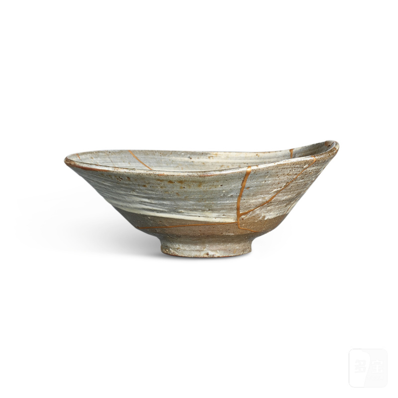 A white-painted hake-me tea bowl, Korea, Joseon dynasty, 16th century | 韓國 朝鮮王朝 十六世紀 刷毛目茶盌 - 图3